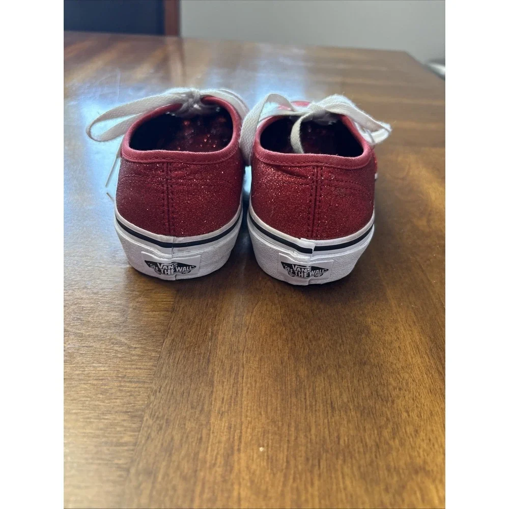 VANS Glitter Red Men's 4.5 Women's 6 Lace Up Shoes